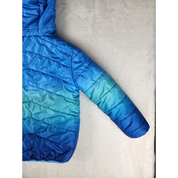 Eddie Bauer Blue Ombre Reversible Puffer Jacker Kids Medium Size 7/8 - Picture 8 of 16